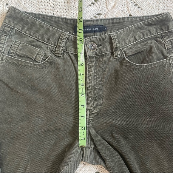 Calvin Klein Jeans Corduroy Pants Green Womens Size 10 - Picture 6 of 6